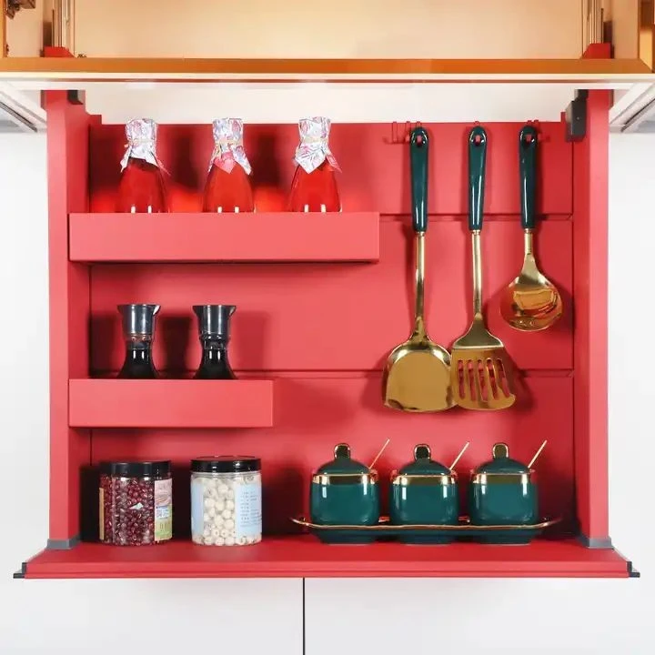 Kitchen Electric Pull-down Storage Basket Shelf Lift