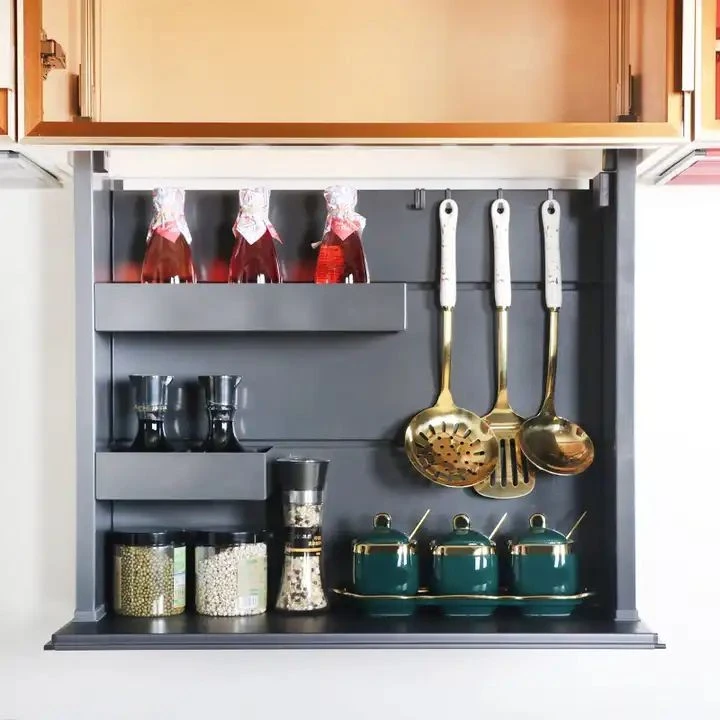 Kitchen Electric Pull-down Storage Basket Shelf Lift